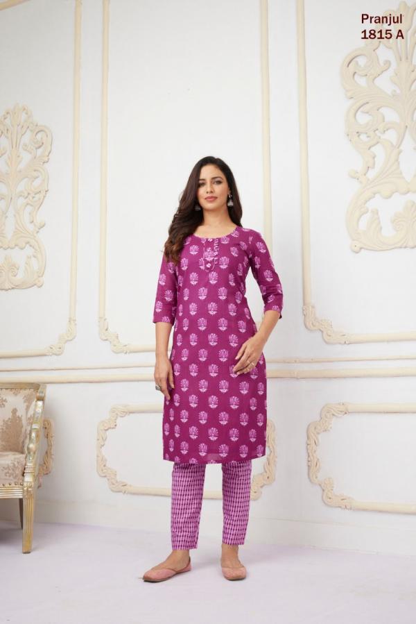 Pranjul Pihu Vol-18 Cotton Designer Exclusive Kurrti pent Collection